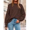 imagePRETTYGARDEN Womens Oversized Sweater 2025 Crewneck Long Sleeve Ribbed Knit Pullover Sweaters Tops Fall Fashion OutfitsBrown