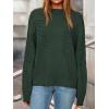 imagePRETTYGARDEN Womens Oversized Sweater 2025 Crewneck Long Sleeve Ribbed Knit Pullover Sweaters Tops Fall Fashion OutfitsDark Green