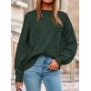 imagePRETTYGARDEN Womens Oversized Sweater 2025 Crewneck Long Sleeve Ribbed Knit Pullover Sweaters Tops Fall Fashion OutfitsDark Green