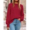 imagePRETTYGARDEN Womens Oversized Sweater 2025 Crewneck Long Sleeve Ribbed Knit Pullover Sweaters Tops Fall Fashion OutfitsRed