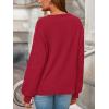imagePRETTYGARDEN Womens Oversized Sweater 2025 Crewneck Long Sleeve Ribbed Knit Pullover Sweaters Tops Fall Fashion OutfitsRed