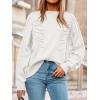 imagePRETTYGARDEN Womens Oversized Sweater 2025 Crewneck Long Sleeve Ribbed Knit Pullover Sweaters Tops Fall Fashion OutfitsWhite