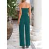 imagePRETTYGARDEN Womens Summer Outfits 2 Piece Sets Casual Ribbed Knit Crop Tube Top Wide Leg Pants Spring Matching Lounge SetBlue Green