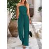 imagePRETTYGARDEN Womens Summer Outfits 2 Piece Sets Casual Ribbed Knit Crop Tube Top Wide Leg Pants Spring Matching Lounge SetBlue Green