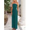 imagePRETTYGARDEN Womens Summer Outfits 2 Piece Sets Casual Ribbed Knit Crop Tube Top Wide Leg Pants Spring Matching Lounge SetBlue Green
