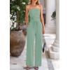 imagePRETTYGARDEN Womens Summer Outfits 2 Piece Sets Casual Ribbed Knit Crop Tube Top Wide Leg Pants Spring Matching Lounge SetFruit Green
