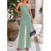 imagePRETTYGARDEN Womens Summer Outfits 2 Piece Sets Casual Ribbed Knit Crop Tube Top Wide Leg Pants Spring Matching Lounge SetFruit Green