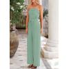 imagePRETTYGARDEN Womens Summer Outfits 2 Piece Sets Casual Ribbed Knit Crop Tube Top Wide Leg Pants Spring Matching Lounge SetFruit Green