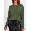imagePRETTYGARDEN Womens Sweaters 2026 Fall Fashion Long Sleeve Crewneck Floral Knit Pullover Sweater Tops Winter ClothesArmy Green