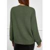 imagePRETTYGARDEN Womens Sweaters 2026 Fall Fashion Long Sleeve Crewneck Floral Knit Pullover Sweater Tops Winter ClothesArmy Green