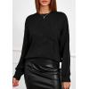 imagePRETTYGARDEN Womens Sweaters 2026 Fall Fashion Long Sleeve Crewneck Floral Knit Pullover Sweater Tops Winter ClothesBlack