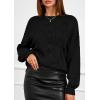 imagePRETTYGARDEN Womens Sweaters 2026 Fall Fashion Long Sleeve Crewneck Floral Knit Pullover Sweater Tops Winter ClothesBlack