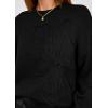 imagePRETTYGARDEN Womens Sweaters 2026 Fall Fashion Long Sleeve Crewneck Floral Knit Pullover Sweater Tops Winter ClothesBlack