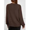 imagePRETTYGARDEN Womens Sweaters 2026 Fall Fashion Long Sleeve Crewneck Floral Knit Pullover Sweater Tops Winter ClothesBrown