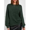 imagePRETTYGARDEN Womens Sweaters 2026 Fall Fashion Long Sleeve Crewneck Floral Knit Pullover Sweater Tops Winter ClothesDark Green