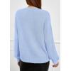 imagePRETTYGARDEN Womens Sweaters 2026 Fall Fashion Long Sleeve Crewneck Floral Knit Pullover Sweater Tops Winter ClothesLight Blue