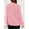 imagePRETTYGARDEN Womens Sweaters 2026 Fall Fashion Long Sleeve Crewneck Floral Knit Pullover Sweater Tops Winter ClothesPink