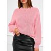 imagePRETTYGARDEN Womens Sweaters 2026 Fall Fashion Long Sleeve Crewneck Floral Knit Pullover Sweater Tops Winter ClothesPink