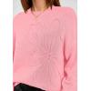 imagePRETTYGARDEN Womens Sweaters 2026 Fall Fashion Long Sleeve Crewneck Floral Knit Pullover Sweater Tops Winter ClothesPink