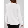 imagePRETTYGARDEN Womens Sweaters 2026 Fall Fashion Long Sleeve Crewneck Floral Knit Pullover Sweater Tops Winter ClothesWhite
