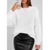 imagePRETTYGARDEN Womens Sweaters 2026 Fall Fashion Long Sleeve Crewneck Floral Knit Pullover Sweater Tops Winter ClothesWhite