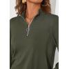 imagePRETTYGARDEN Womens Sweaters Quarter Zip Knit Long Sleeve Business Casual Pullover Tops 2026 Fall Fashion Work OutfitsArmy Green