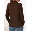 imagePRETTYGARDEN Womens Sweaters Quarter Zip Knit Long Sleeve Business Casual Pullover Tops 2026 Fall Fashion Work OutfitsBrown