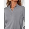 imagePRETTYGARDEN Womens Sweaters Quarter Zip Knit Long Sleeve Business Casual Pullover Tops 2026 Fall Fashion Work OutfitsGrey