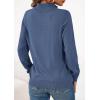 imagePRETTYGARDEN Womens Sweaters Quarter Zip Knit Long Sleeve Business Casual Pullover Tops 2026 Fall Fashion Work OutfitsGrey Blue