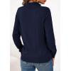imagePRETTYGARDEN Womens Sweaters Quarter Zip Knit Long Sleeve Business Casual Pullover Tops 2026 Fall Fashion Work OutfitsNavy Blue