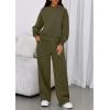 imagePRETTYGARDEN Womens Sweatsuits 2 Piece Set 2026 Casual Winter Long Sleeve Hoodie Loose Wide Leg Sweatpants Fall TracksuitArmy Green