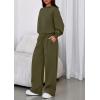 imagePRETTYGARDEN Womens Sweatsuits 2 Piece Set 2026 Casual Winter Long Sleeve Hoodie Loose Wide Leg Sweatpants Fall TracksuitArmy Green