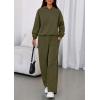 imagePRETTYGARDEN Womens Sweatsuits 2 Piece Set 2026 Casual Winter Long Sleeve Hoodie Loose Wide Leg Sweatpants Fall TracksuitArmy Green