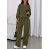 imagePRETTYGARDEN Womens Sweatsuits 2 Piece Set 2026 Casual Winter Long Sleeve Hoodie Loose Wide Leg Sweatpants Fall TracksuitArmy Green