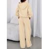 imagePRETTYGARDEN Womens Sweatsuits 2 Piece Set 2026 Casual Winter Long Sleeve Hoodie Loose Wide Leg Sweatpants Fall TracksuitBeige