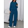 imagePRETTYGARDEN Womens Sweatsuits 2 Piece Set 2026 Casual Winter Long Sleeve Hoodie Loose Wide Leg Sweatpants Fall TracksuitDark Blue