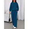 imagePRETTYGARDEN Womens Sweatsuits 2 Piece Set 2026 Casual Winter Long Sleeve Hoodie Loose Wide Leg Sweatpants Fall TracksuitDark Blue