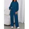 imagePRETTYGARDEN Womens Sweatsuits 2 Piece Set 2026 Casual Winter Long Sleeve Hoodie Loose Wide Leg Sweatpants Fall TracksuitDark Blue