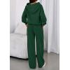imagePRETTYGARDEN Womens Sweatsuits 2 Piece Set 2026 Casual Winter Long Sleeve Hoodie Loose Wide Leg Sweatpants Fall TracksuitDark Green