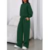 imagePRETTYGARDEN Womens Sweatsuits 2 Piece Set 2026 Casual Winter Long Sleeve Hoodie Loose Wide Leg Sweatpants Fall TracksuitDark Green