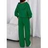 imagePRETTYGARDEN Womens Sweatsuits 2 Piece Set 2026 Casual Winter Long Sleeve Hoodie Loose Wide Leg Sweatpants Fall TracksuitGreen