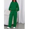 imagePRETTYGARDEN Womens Sweatsuits 2 Piece Set 2026 Casual Winter Long Sleeve Hoodie Loose Wide Leg Sweatpants Fall TracksuitGreen