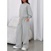 imagePRETTYGARDEN Womens Sweatsuits 2 Piece Set 2026 Casual Winter Long Sleeve Hoodie Loose Wide Leg Sweatpants Fall TracksuitGrey
