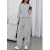 imagePRETTYGARDEN Womens Sweatsuits 2 Piece Set 2026 Casual Winter Long Sleeve Hoodie Loose Wide Leg Sweatpants Fall TracksuitGrey