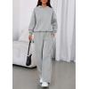 imagePRETTYGARDEN Womens Sweatsuits 2 Piece Set 2026 Casual Winter Long Sleeve Hoodie Loose Wide Leg Sweatpants Fall TracksuitGrey