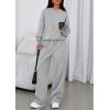 imagePRETTYGARDEN Womens Sweatsuits 2 Piece Set 2026 Casual Winter Long Sleeve Hoodie Loose Wide Leg Sweatpants Fall TracksuitGrey
