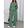 imagePRETTYGARDEN Womens Sweatsuits 2 Piece Set 2026 Casual Winter Long Sleeve Hoodie Loose Wide Leg Sweatpants Fall TracksuitGrey Green