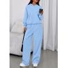 imagePRETTYGARDEN Womens Sweatsuits 2 Piece Set 2026 Casual Winter Long Sleeve Hoodie Loose Wide Leg Sweatpants Fall TracksuitLight Blue