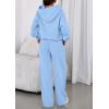 imagePRETTYGARDEN Womens Sweatsuits 2 Piece Set 2026 Casual Winter Long Sleeve Hoodie Loose Wide Leg Sweatpants Fall TracksuitLight Blue