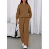 imagePRETTYGARDEN Womens Sweatsuits 2 Piece Set 2026 Casual Winter Long Sleeve Hoodie Loose Wide Leg Sweatpants Fall TracksuitLight Brown